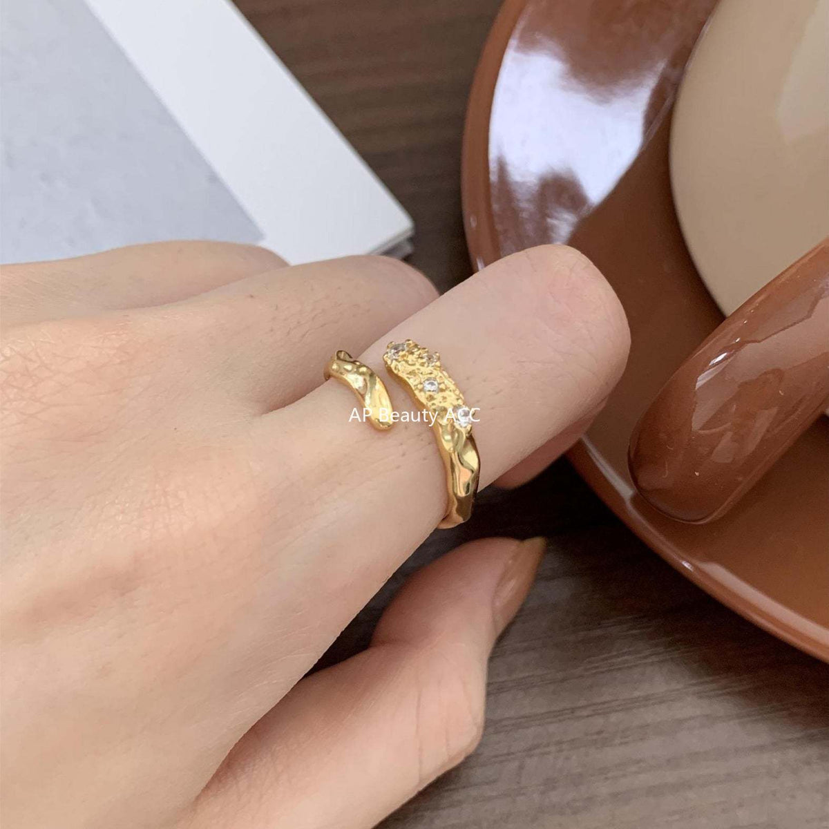 F관 - 925 실버 비정형 큐빅 오픈형 반지 [J1269] 25.12-2