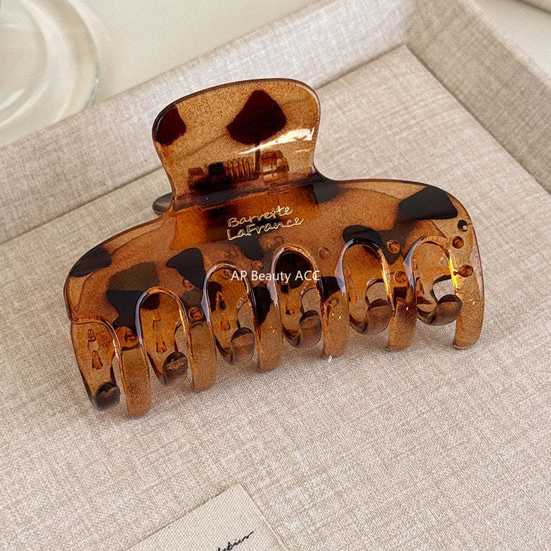 E관 - 골드 레터링 투명 사각형 집게핀 [27491] 25.09-4