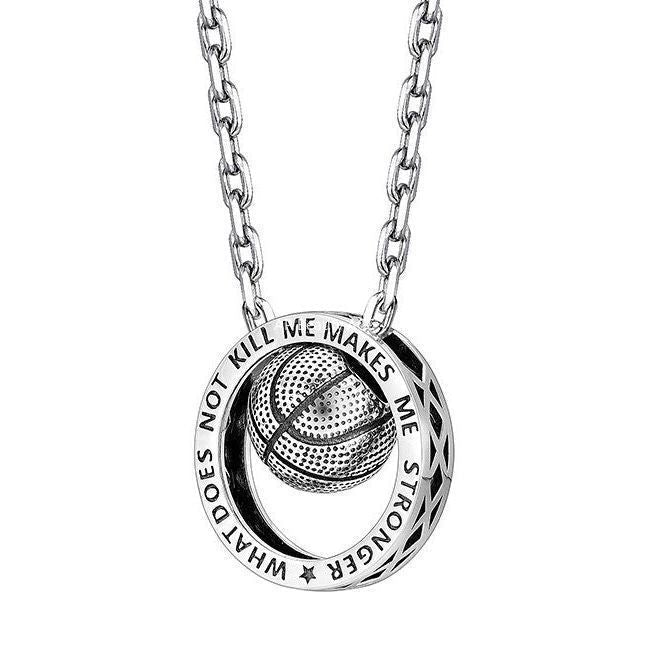 G관 - 농구 이중 링 펜던트 목걸이 [X1193] 25.10-1