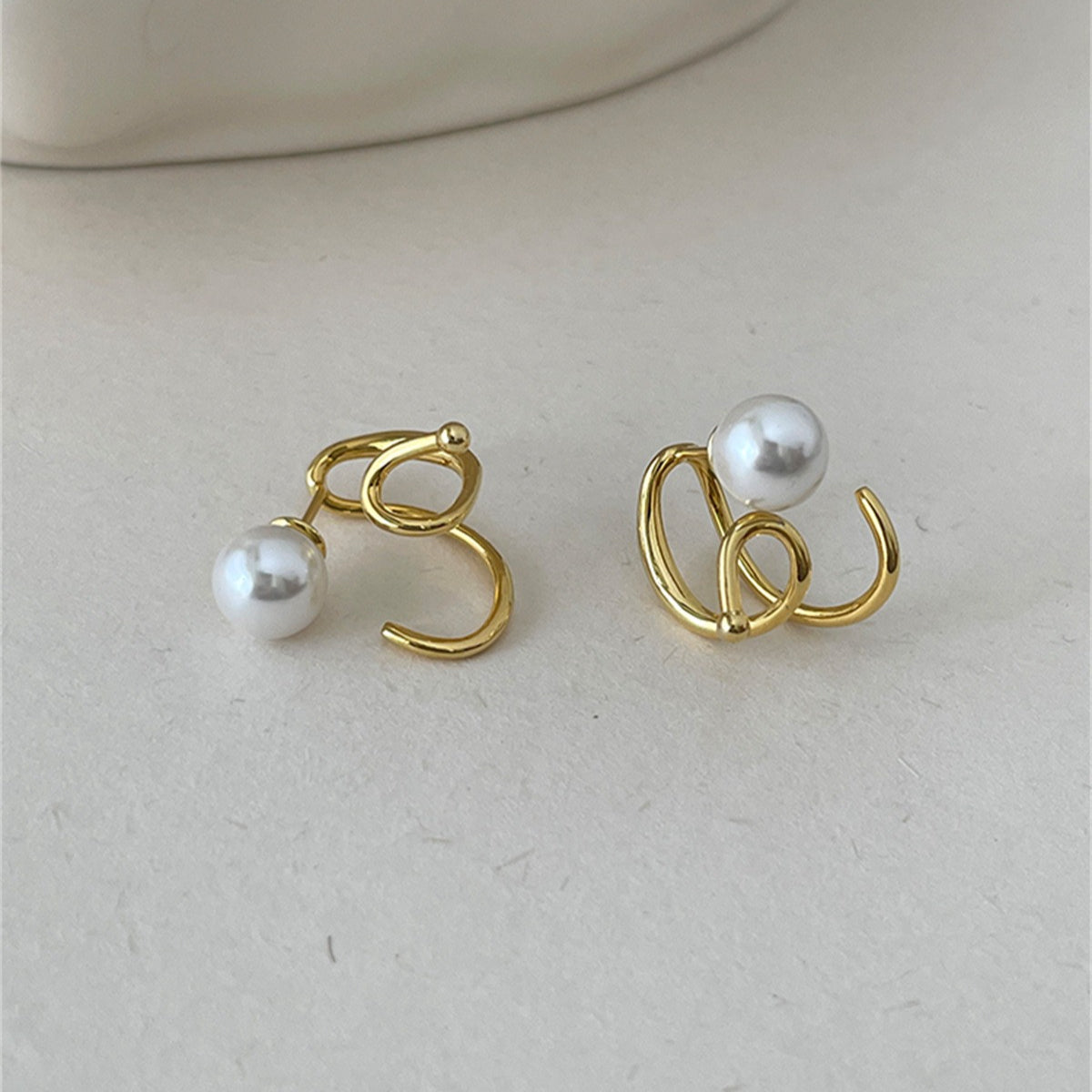 A관 - 925 은침 심플 라인 진주 스터드 귀걸이 [EH-4026] 25.10-4