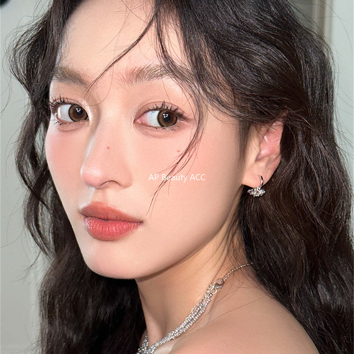 A관 - 925 은침 큐빅 링 귀걸이 [EH-4046] 25.09-2