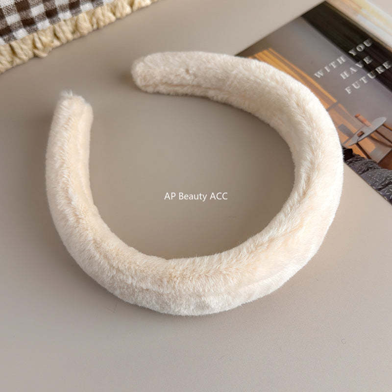 E관 - 퍼 소재 파스텔 볼륨 와이드 머리띠 [19179] 25.11-3