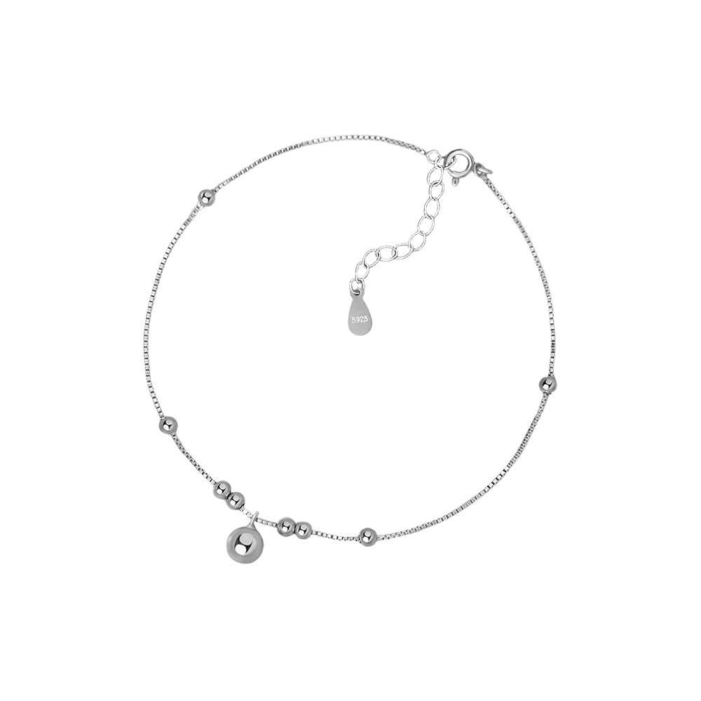 B관 - 925 실버 행운 실버 볼 발찌 [YC4635SL_1] 25.12-3