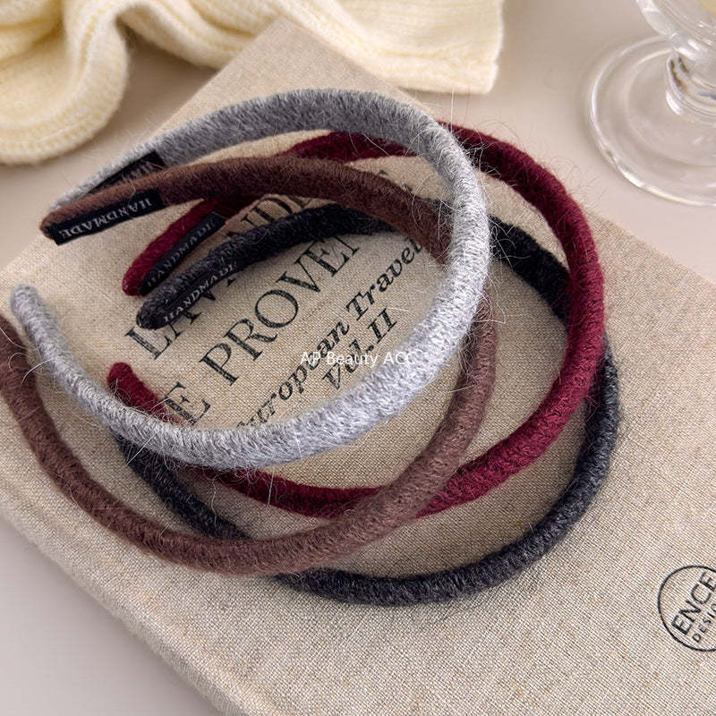 E관 - 털실 소재 볼륨 얇은 머리띠 [27651] 25.11-3