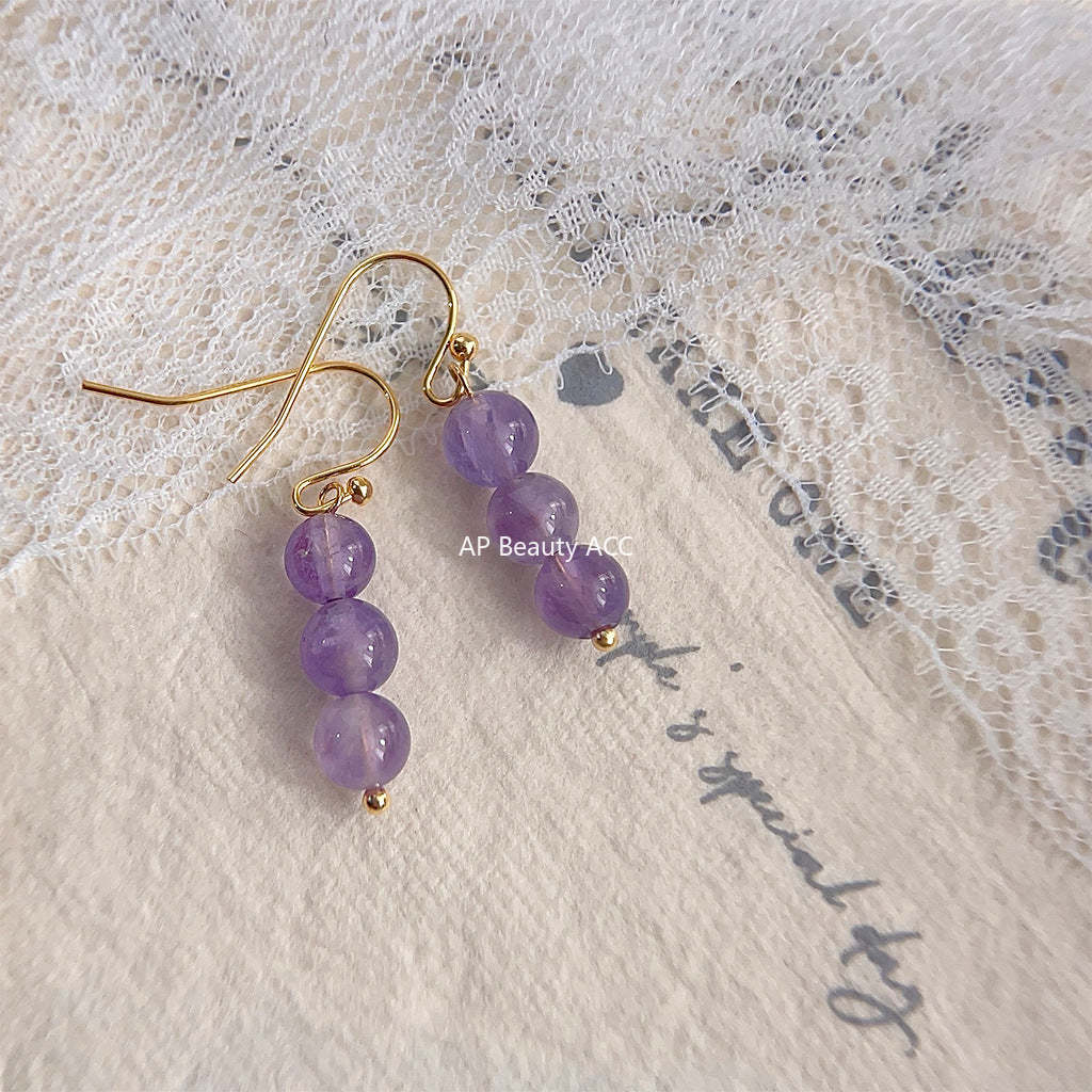 C관 - 라벤더 보석 2024 신상 핸드메이드 귀걸이 [3800] 24.05-2