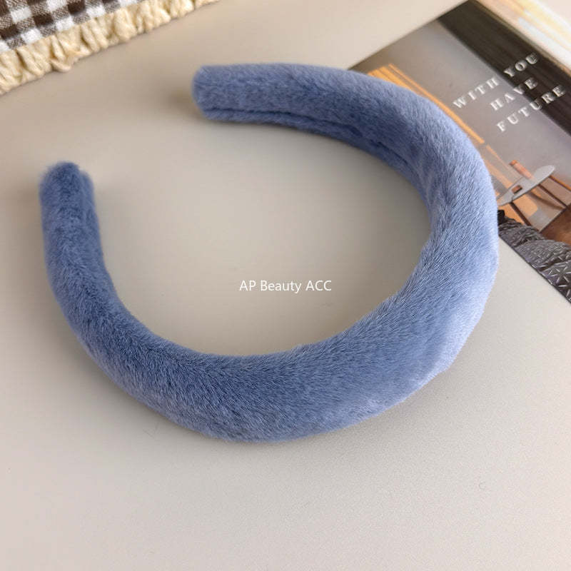 E관 - 퍼 소재 파스텔 볼륨 와이드 머리띠 [19179] 25.11-3