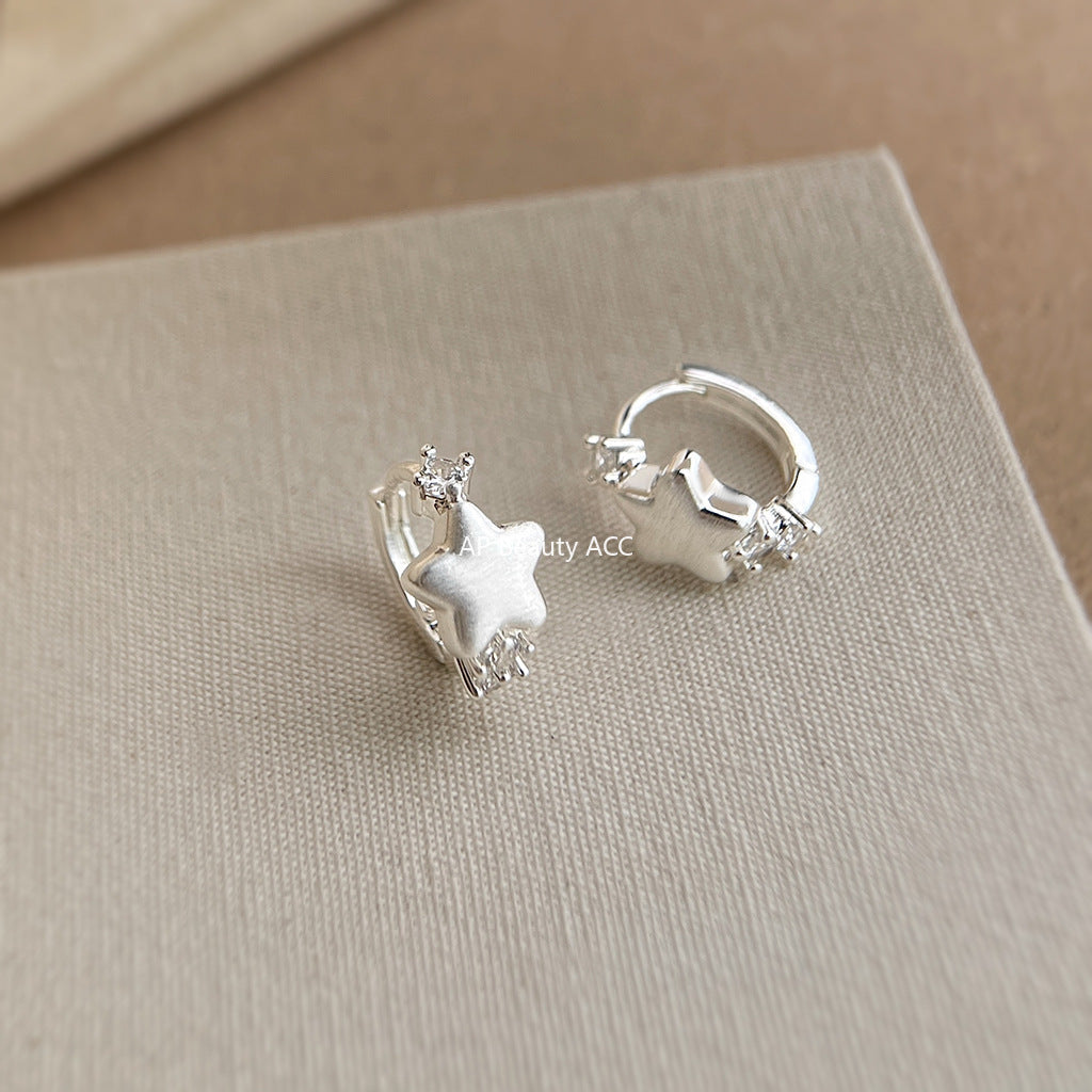 C관 - 샌딩 미니 큐빅 별 디자인 링 귀걸이 [6927] 25.10-3