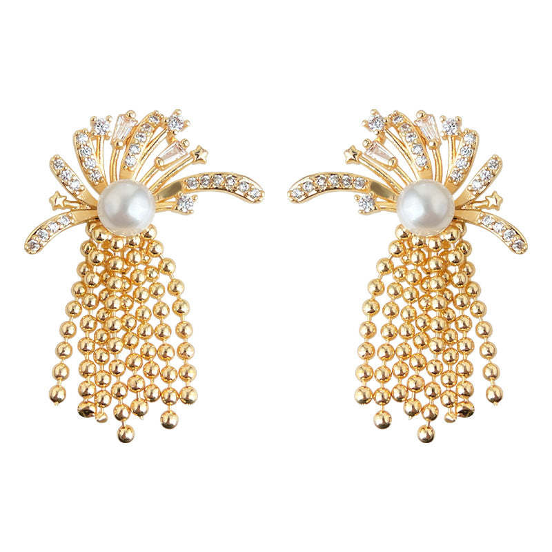 C관 - 불꽃 모양 드롭 큐빅 925 은침 귀걸이 [7136] 25.11-4