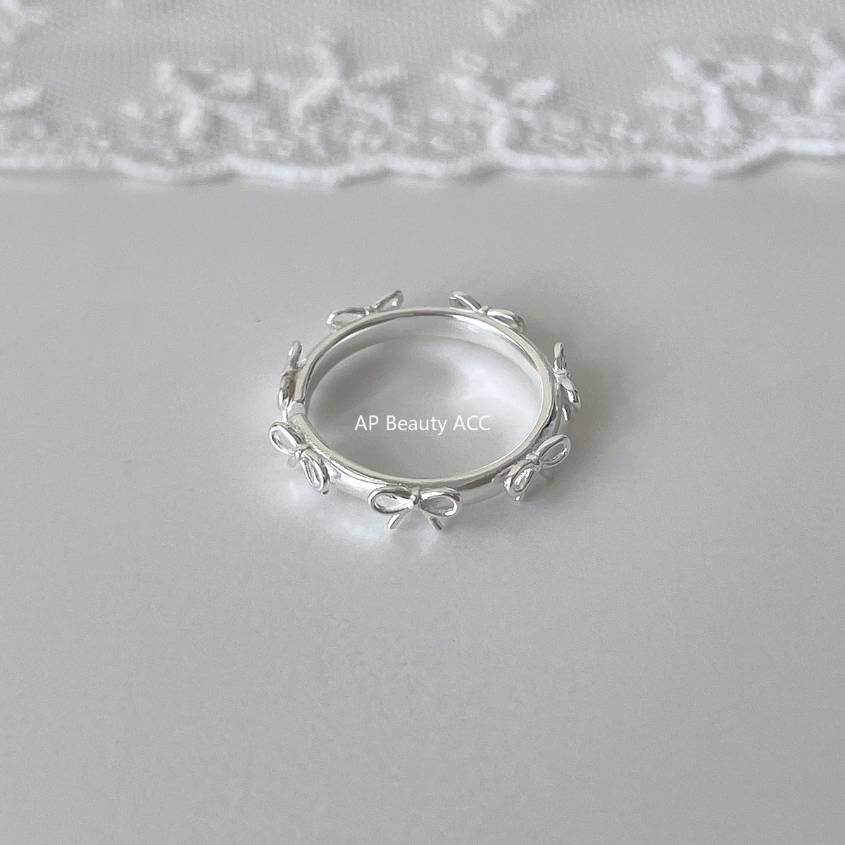 A관 - 925 실버 레이스 리본 디자인 오픈형 반지 [JZ-0726] 25.11-1