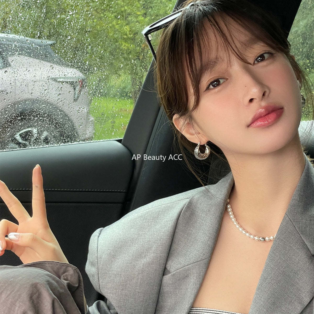 A관 - 메탈 텍스처 볼드 링 귀찌 귀걸이 [EJ-61] 25.12-3