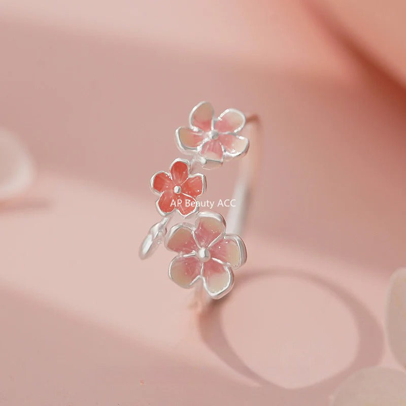 B관 - 999 실버 플라워 디자인 오픈형 반지 [YC3658R_1 YC4535R_1] 25.11-2