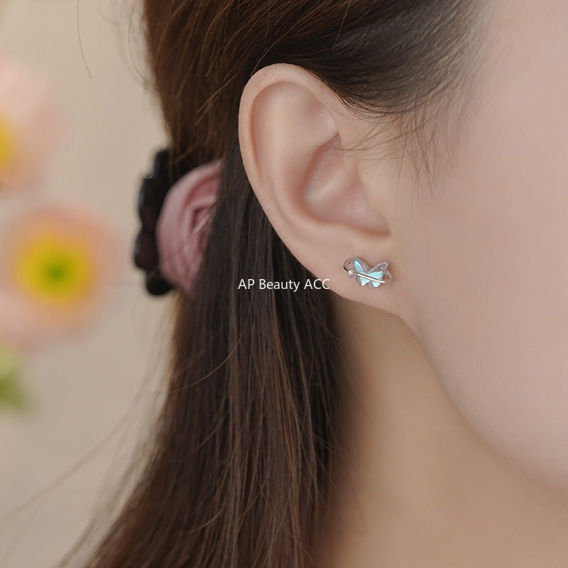 B관 - 999 실버 나비 큐빅 라인 귀걸이 [YC4732E_1] 25.10-3