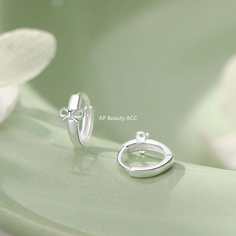 B관 - 925 실버 리본 디자인 링 귀걸이 [YC3189E_1] 25.09-4