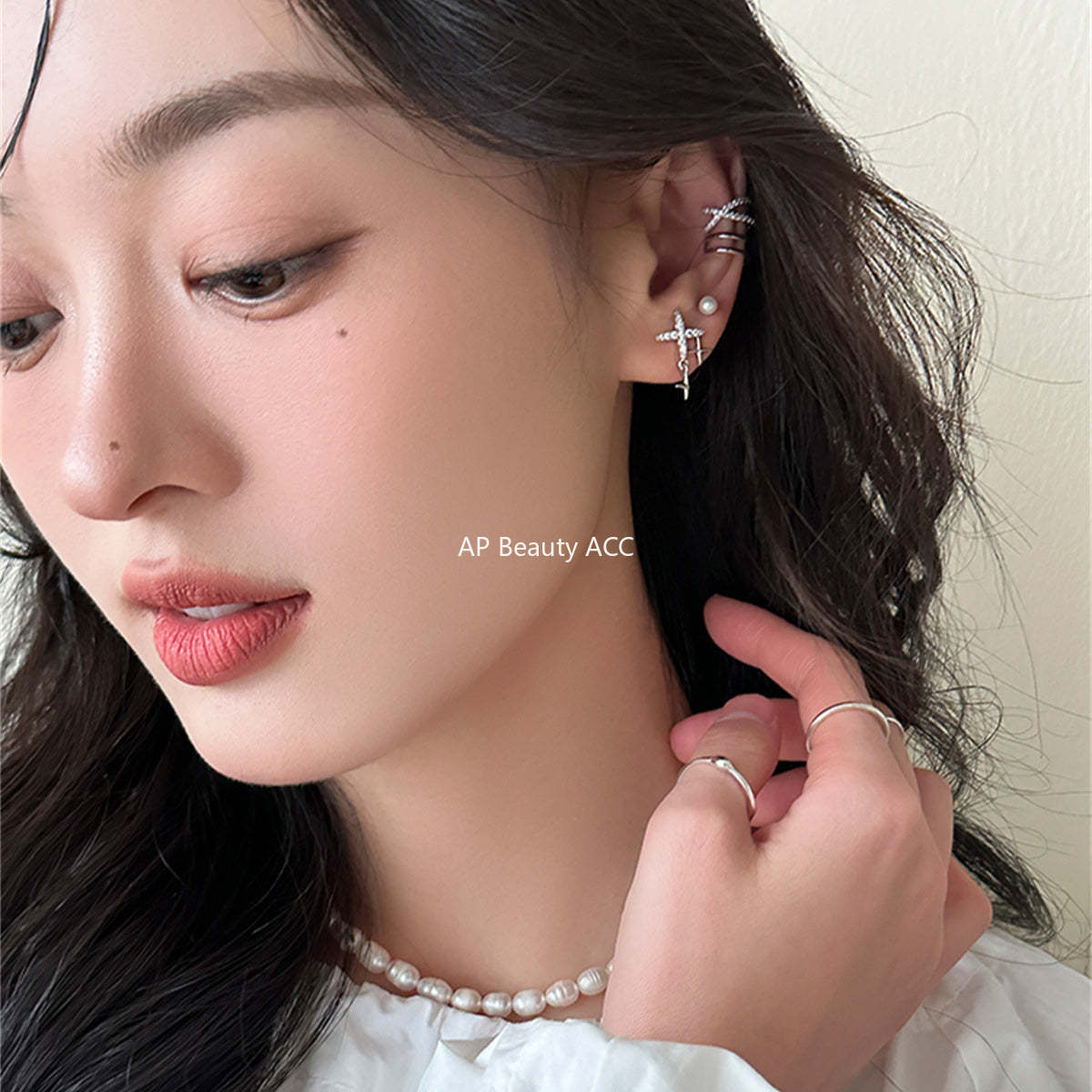 A관 - 사각별 큐빅 귀걸이 [EH-3657] 25.06-4
