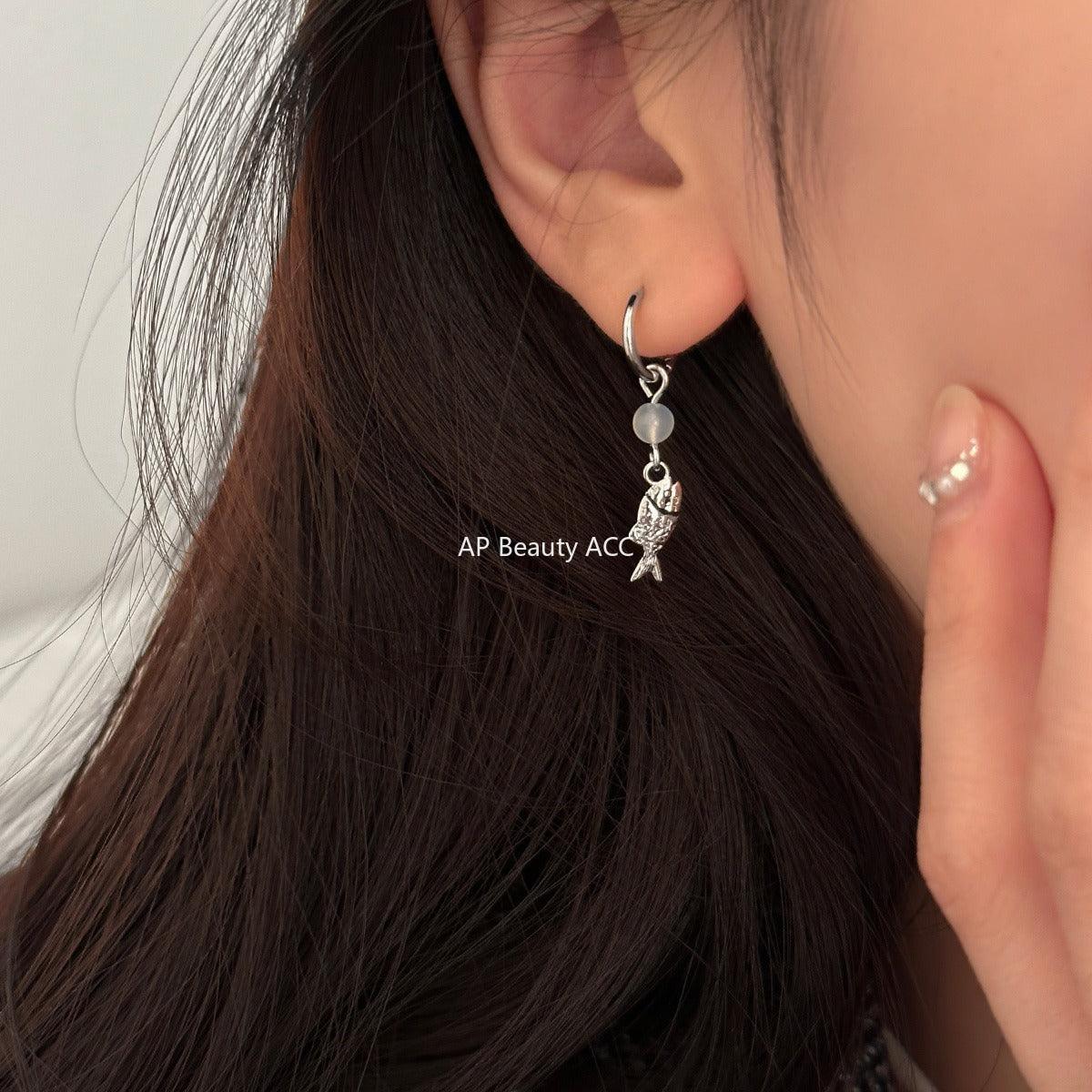 A관 - 925 은침 비대칭 잉어 새해 귀걸이 [EH-2585] 24.01-2