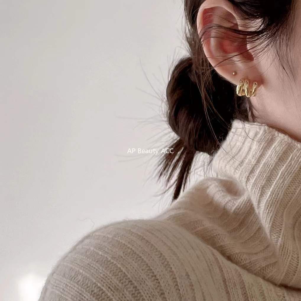 F관 - 925 실버 웨이브 귀걸이 [C878] 25.12-1