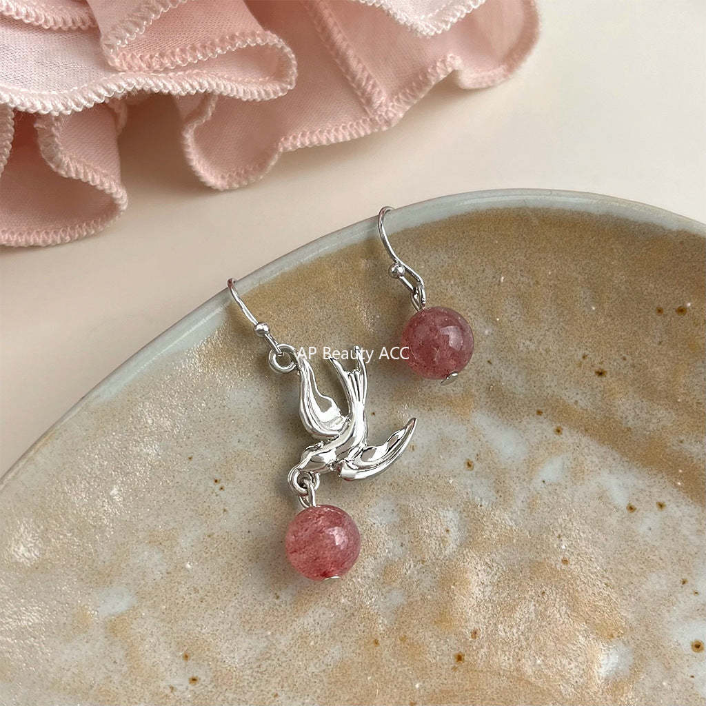 C관 - 그린 크리스탈 언밸런스 디자인 핸드메이드 귀걸이 [5708-5709] 25.03-2