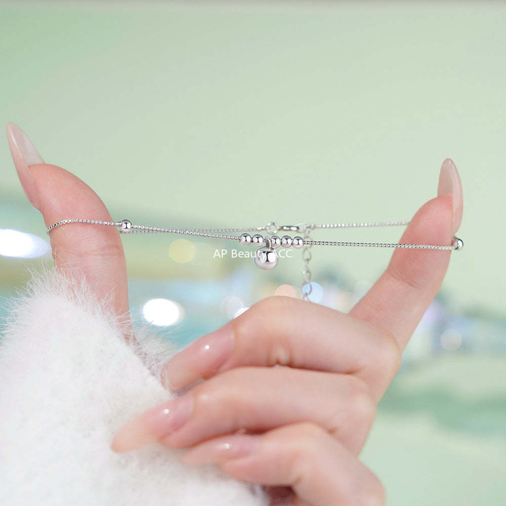 B관 - 925 실버 행운 실버 볼 발찌 [YC4635SL_1] 25.12-3