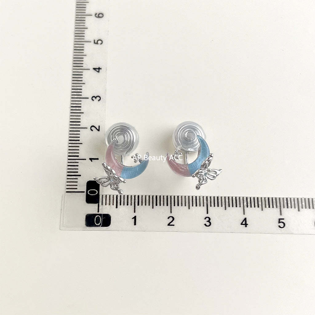 C관 - 큐빅 레진 진주 무피어싱 나선형 이어커프 귀걸이 [EJ0203F] 25.02-3