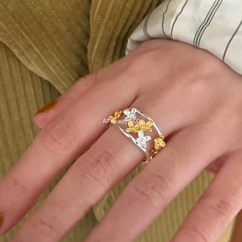 A관 - 925 실버 플라워 오픈형 반지 [JA73] 25.10-2