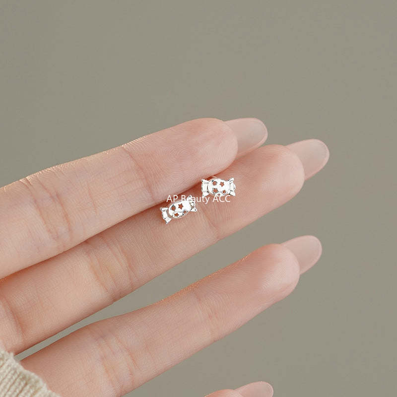 B관 - 999 실버 귀여운 별 사탕 디자인 귀걸이 [YC8280E_1] 25.03-3