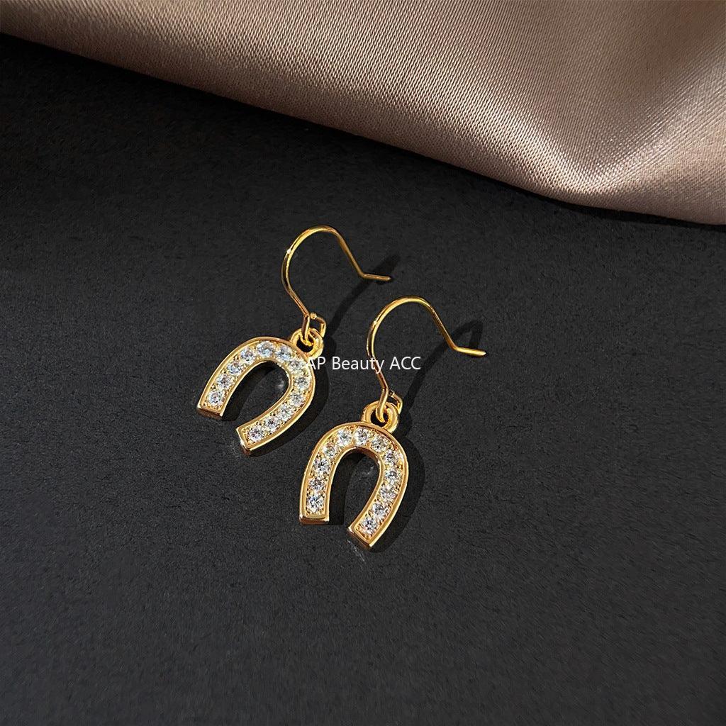 C관 - 18K 도금 두꺼운 큐빅 미니 기하학 귀걸이 [3716] 24.03-5