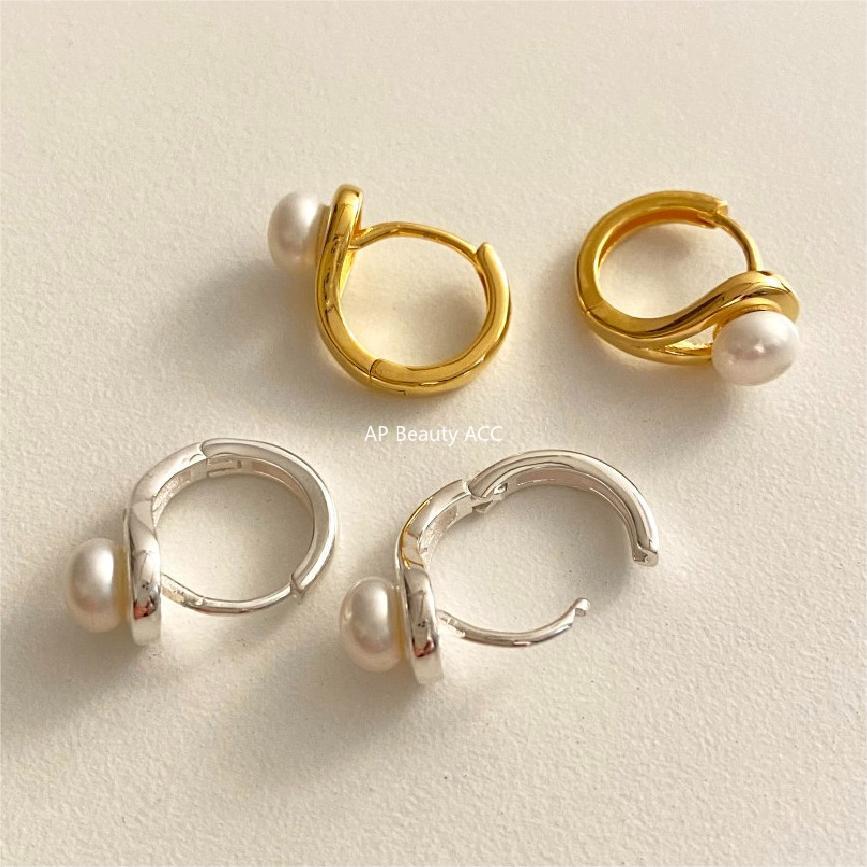 F관 - 925 실버 진주 링 귀걸이 [C1205] 25.12-2