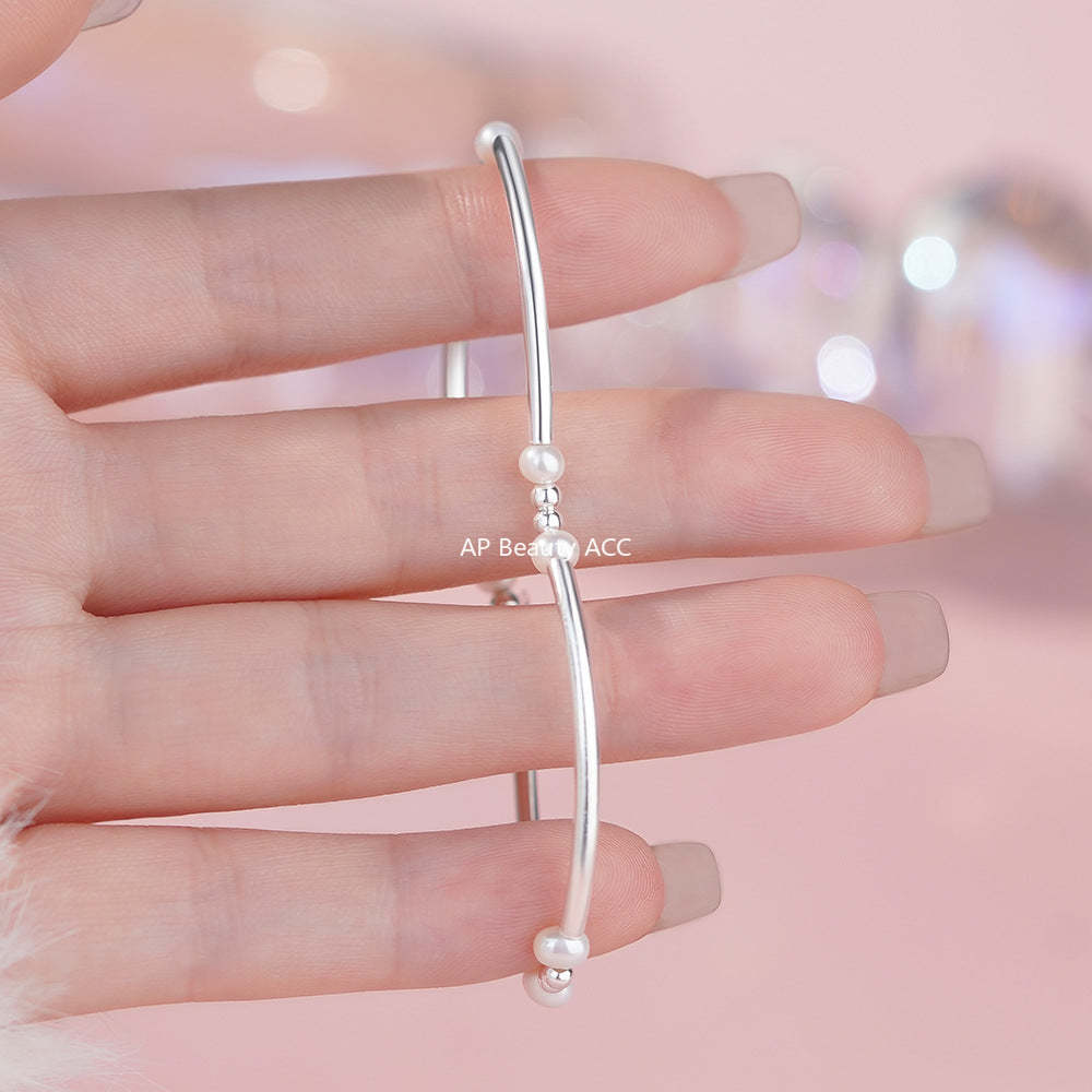 B관 - 999 실버 진주 비즈 팔찌 [YC4711SL] 25.11-4