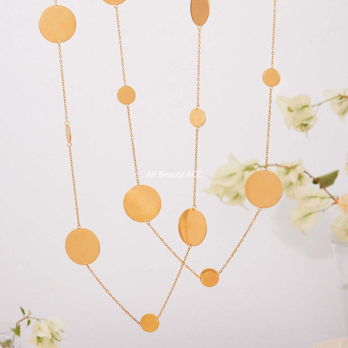 D관 - 스테인리스 18K 도금 원형 링 목걸이 귀걸이 반지 [TXP458] 25.10-5