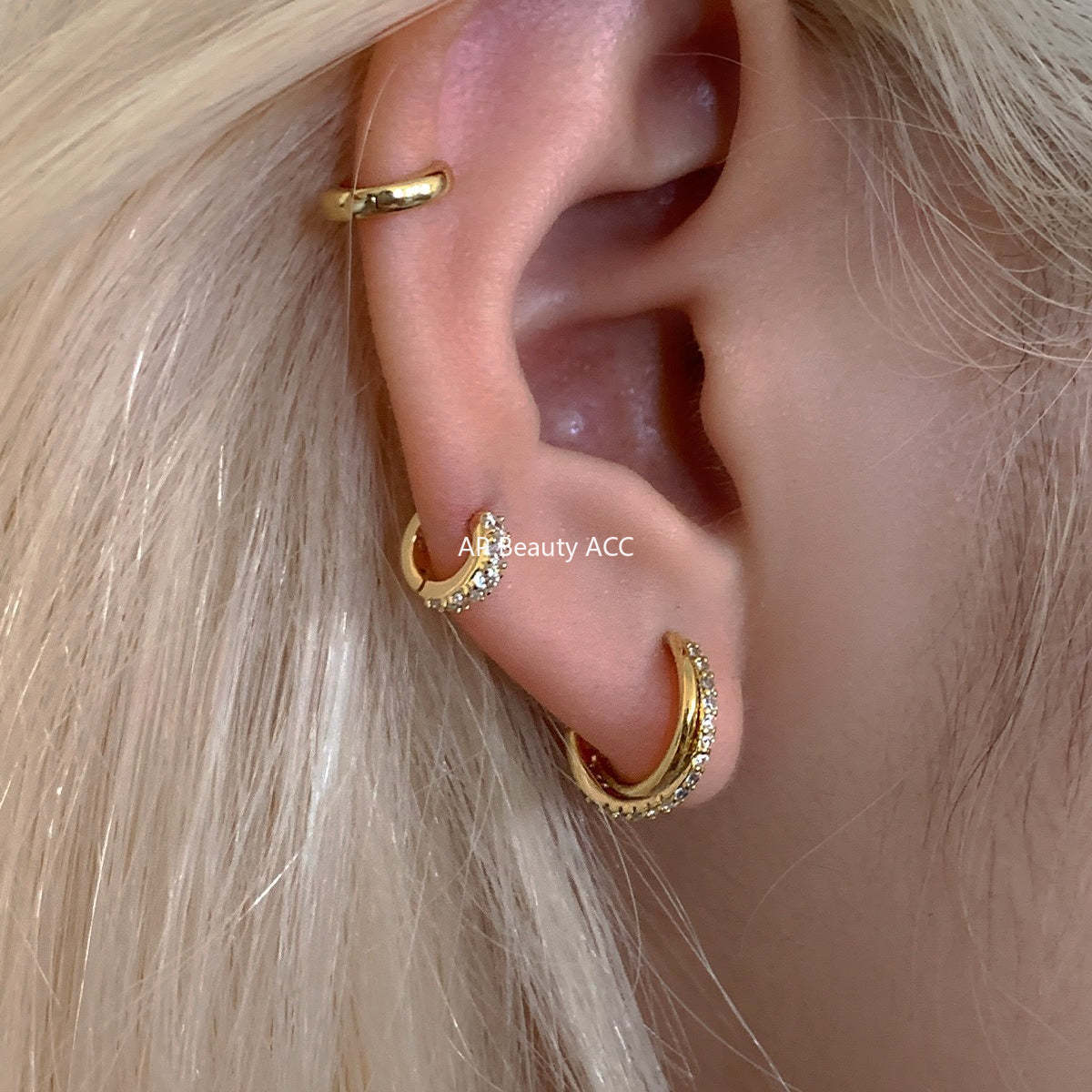 A관 - 925 은침 뫼비우스 큐빅 링 귀걸이 [EH-4132] 25.10-5