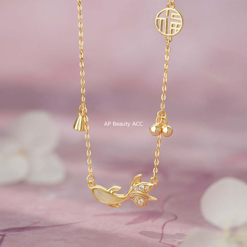 B관 - 999 실버 행운 잉어 물고기 펜던트 목걸이 [YC3904N_1] 25.11-4