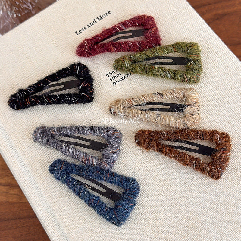 E관 - 니트실 스틸 삼각형 헤어핀 [27528] 25.10-1