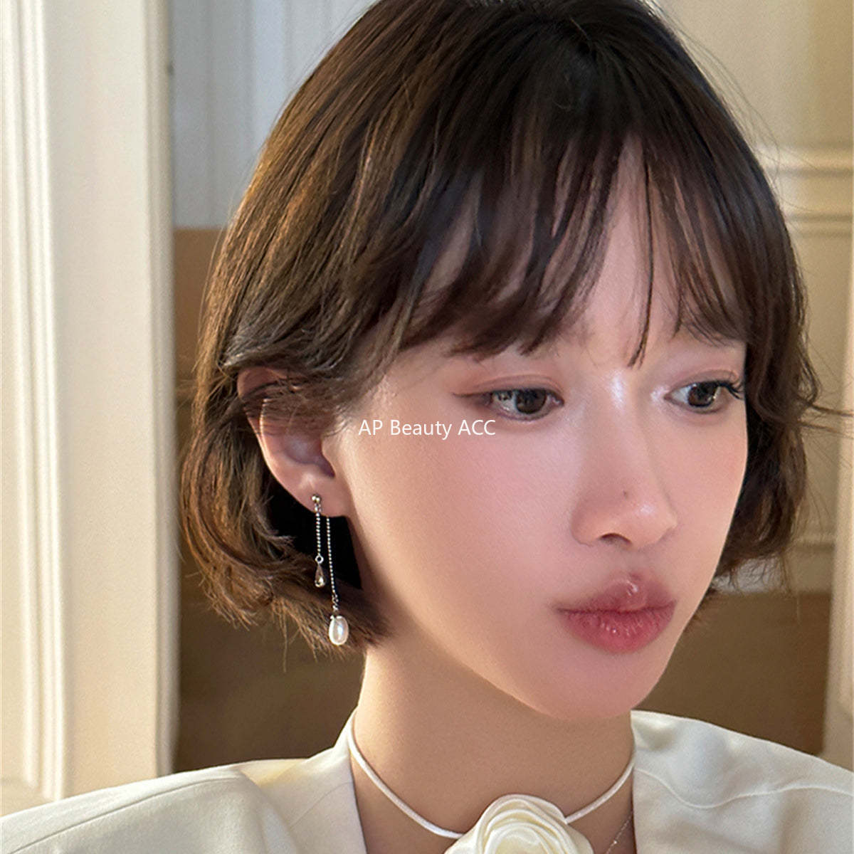 A관 - 925 은침 물방울 진주 드롭 귀걸이 [EH-4006] 25.08-4