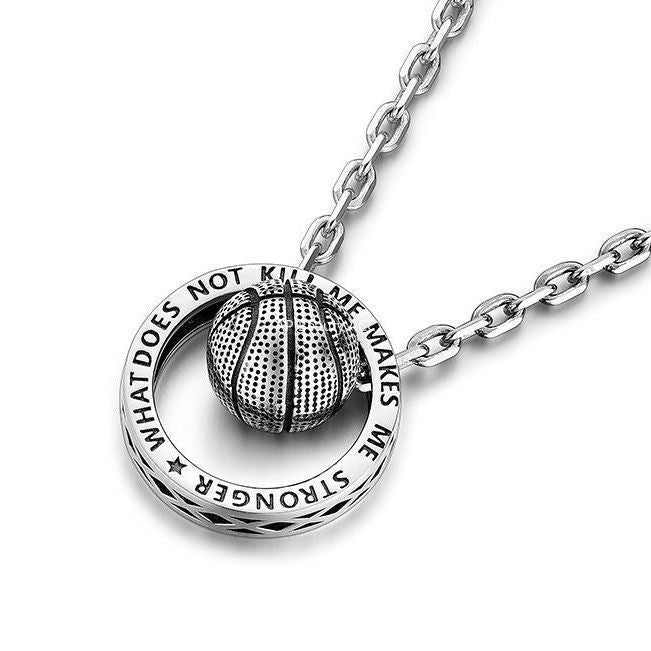 G관 - 농구 이중 링 펜던트 목걸이 [X1193] 25.10-1