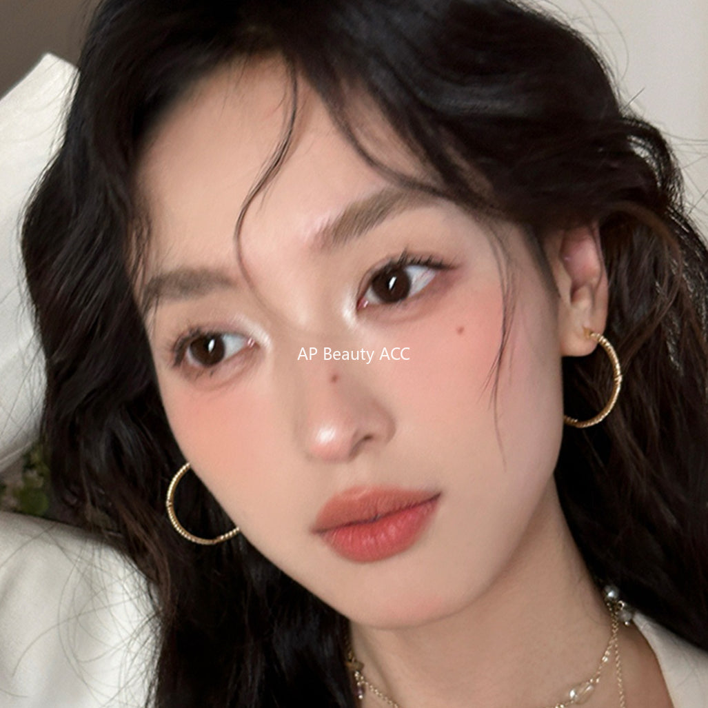 A관 - 925 은침 큐빅 대형 링 귀걸이 [EH-4102] 25.10-1