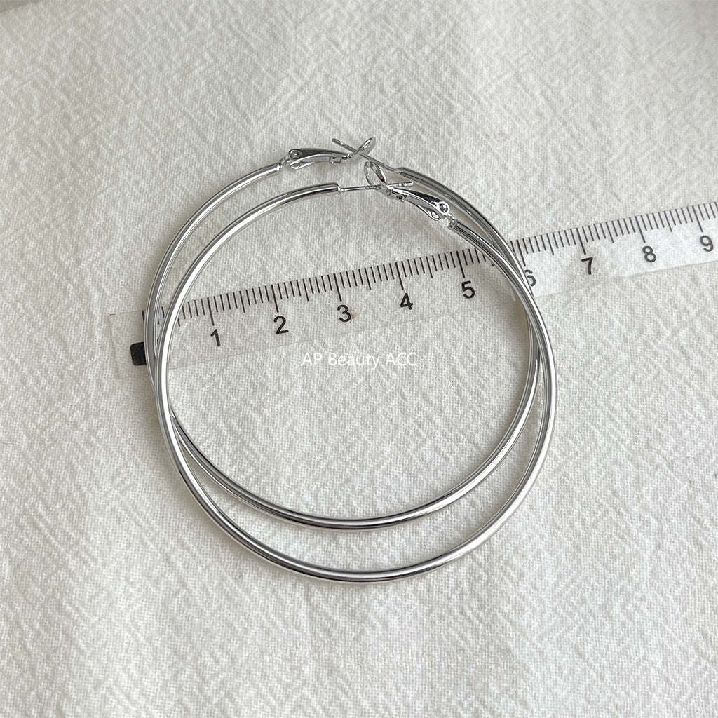 C관 - 와이드 원형 디자인 925 은침 링 귀걸이 [7120-7131] 25.11-3