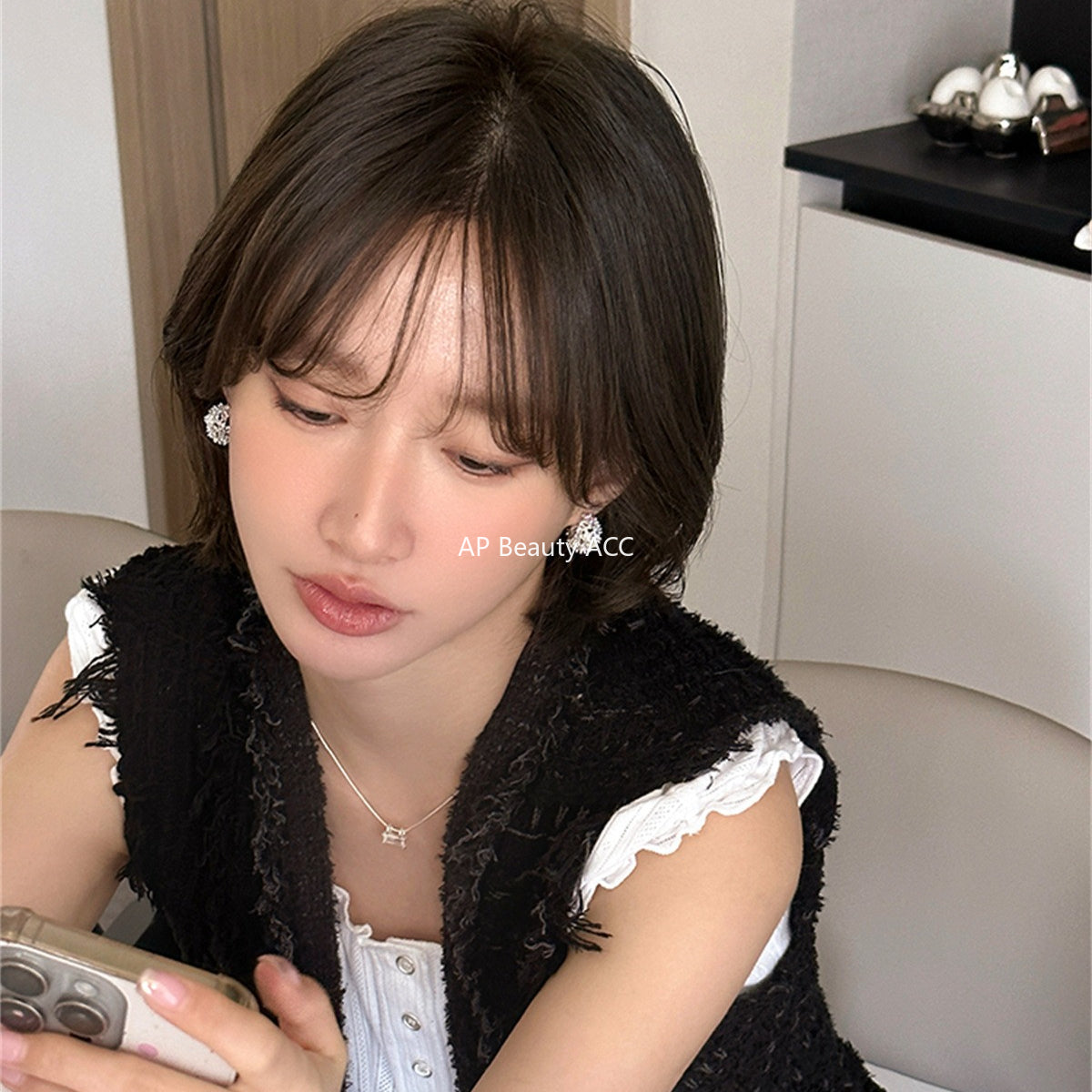 A관 - 도트 눈꽃 디자인 큐빅 귀걸이 [EH-4201] 25.10-3