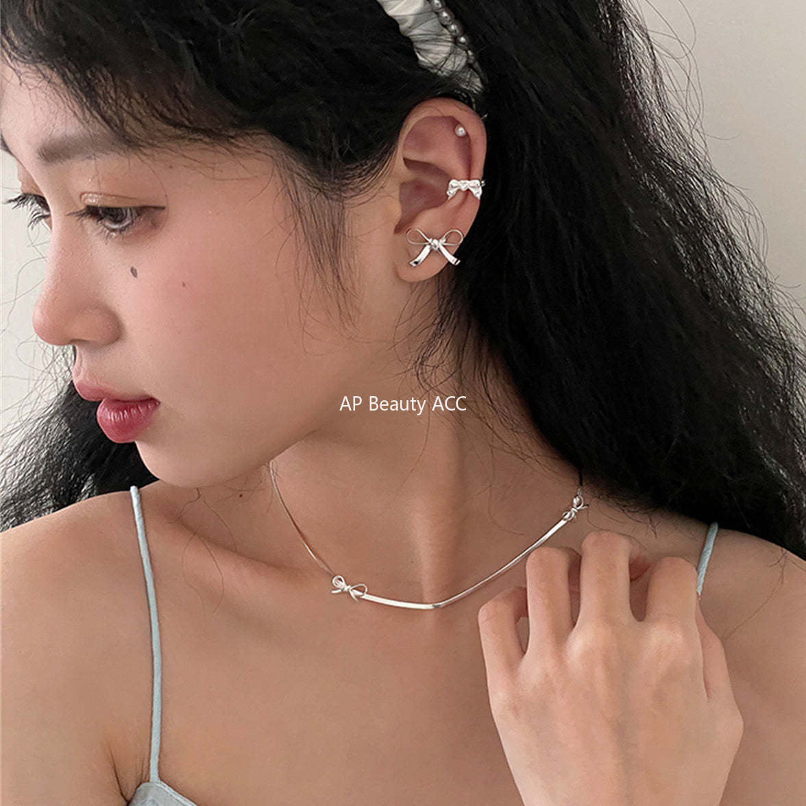 A관 - 925 은침 리본 고급스럽고 산뜻한 귀걸이 [EH-2801] 24.04-3