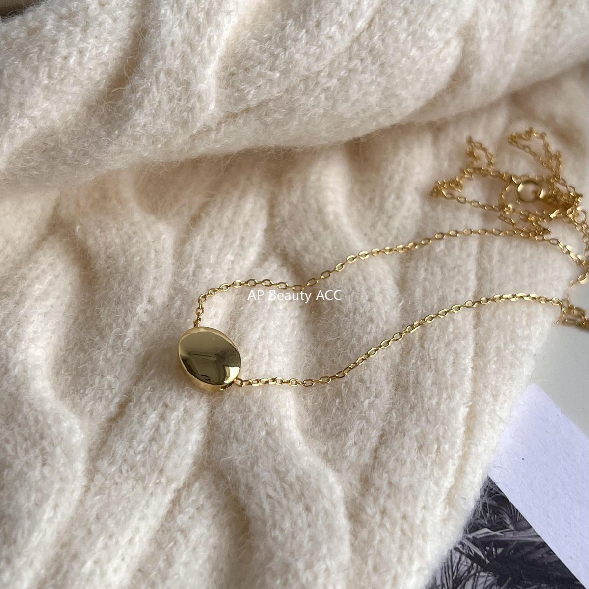 F관 - 925 실버 원형 볼 펜던트 체인 목걸이 [B1002] 25.12-1