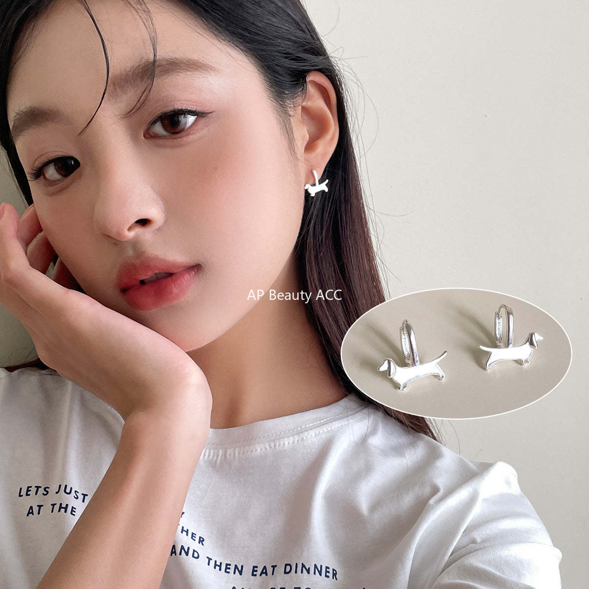 A관 - 925 은침 강아지 독특한 디자인 귀걸이 [EH-2996] 24.06-3
