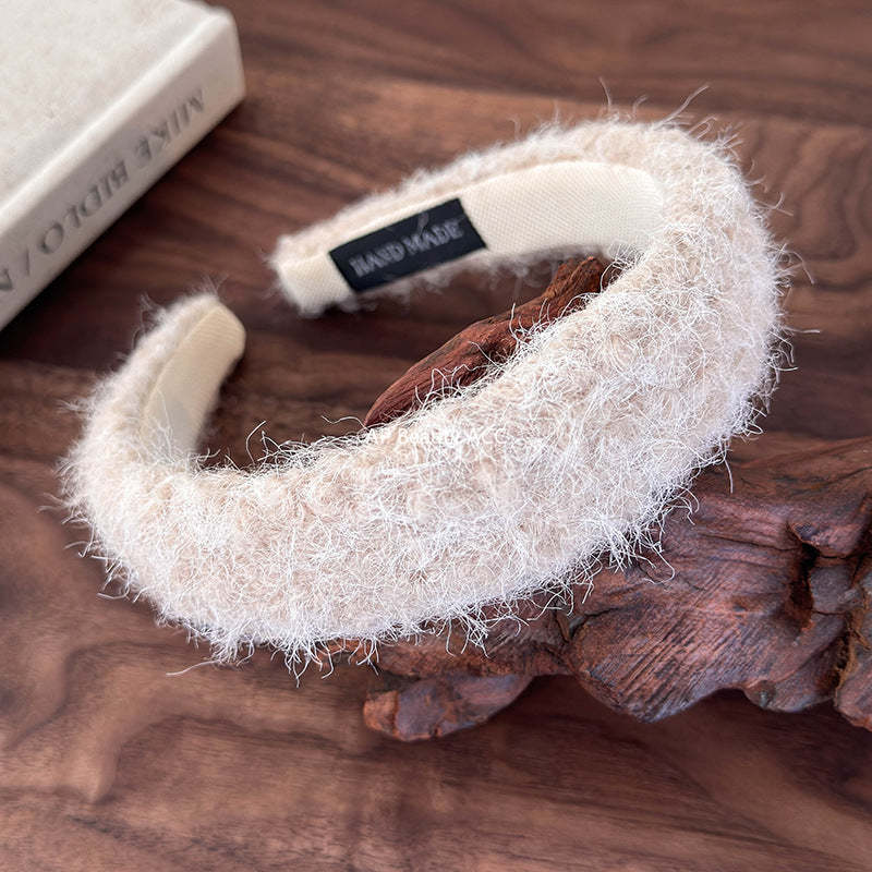 E관 - 가을 겨울 컬러 퍼 양털 머리띠 [26149] 25.12-1