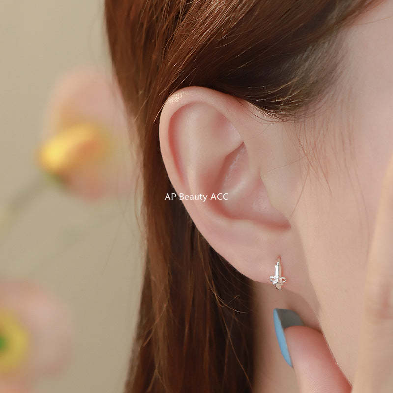 B관 - 925 실버 리본 디자인 링 귀걸이 [YC3189E_1] 25.09-4