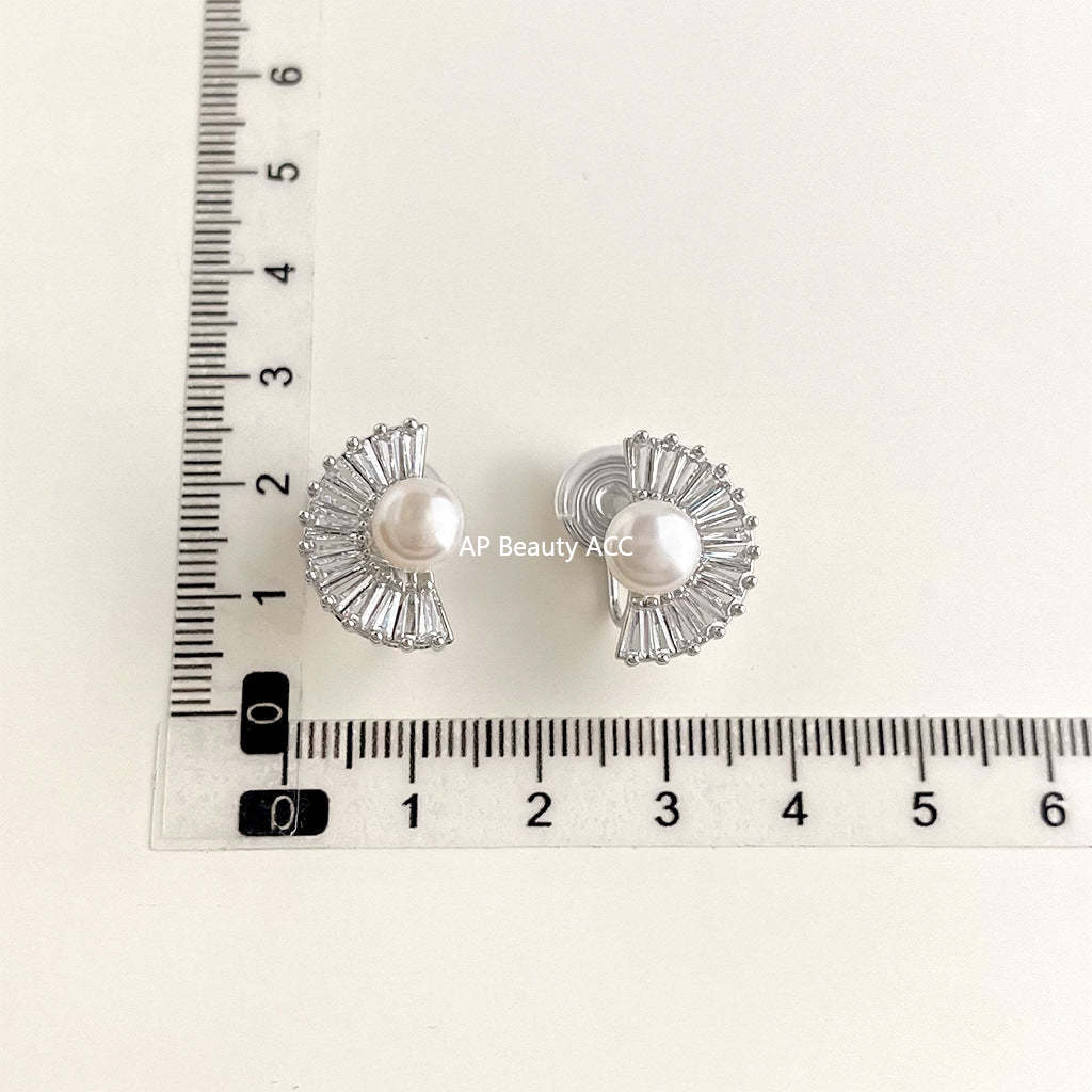 C관 - 담수 진주 골드 도금 나선형 이어커프 귀걸이 [EJ0203P] 25.02-3