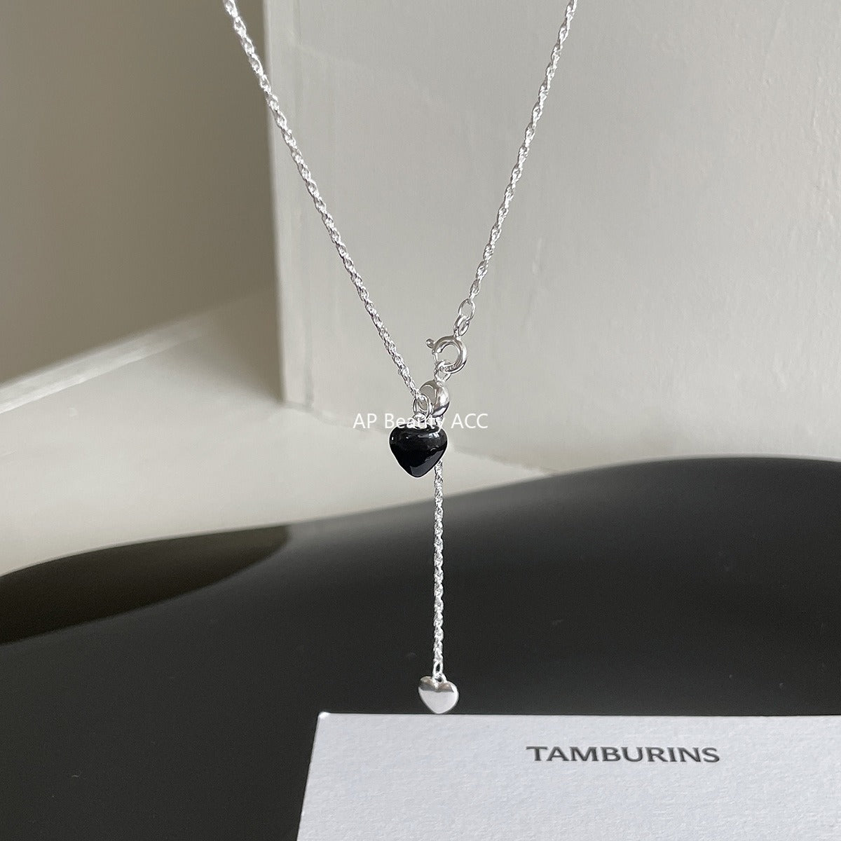 A관 - 925 실버 슬라이드 하트 펜던트 목걸이 [XL-1222] 25.11-1