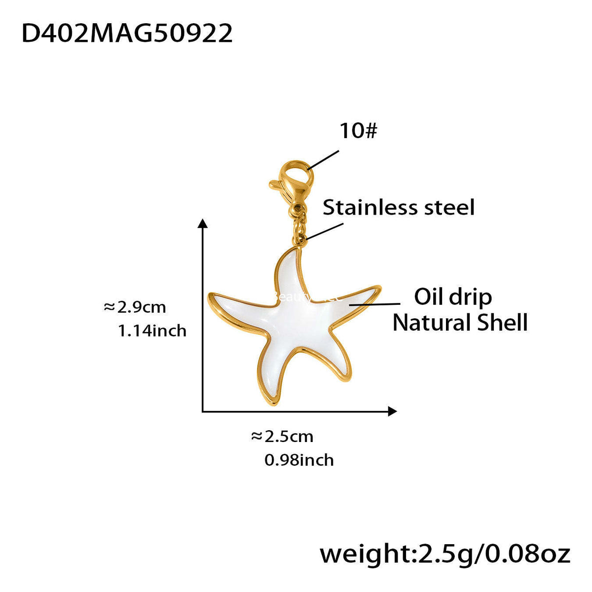 D관 - 천연 자개 에나멜 하트 별 펜던트 스테인리스 스틸 귀걸이 반지 [TXF410] 25.09-4