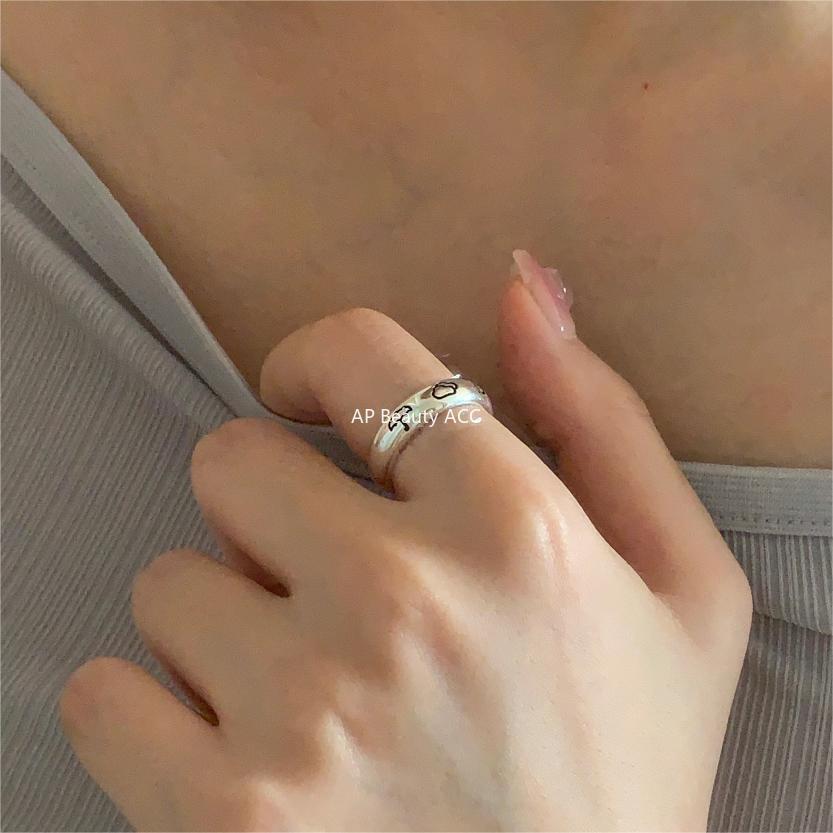 F관 - 925 실버 날찌 이모티콘 반지 [J1912] 25.10-1