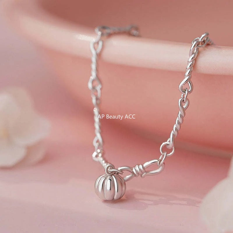 B관 - 999 실버 호박 펜던트 팔찌 [YC4779SL_1] 25.10-5