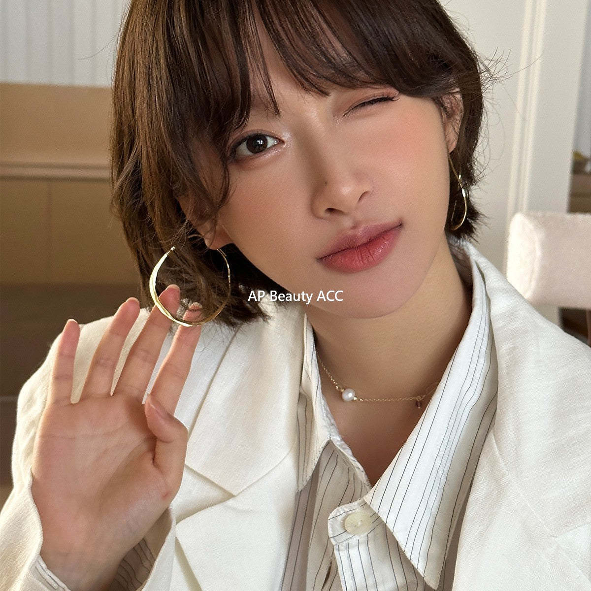 A관 - 925 은침 심플 대형 링 귀걸이 [EH-3968] 25.10-2