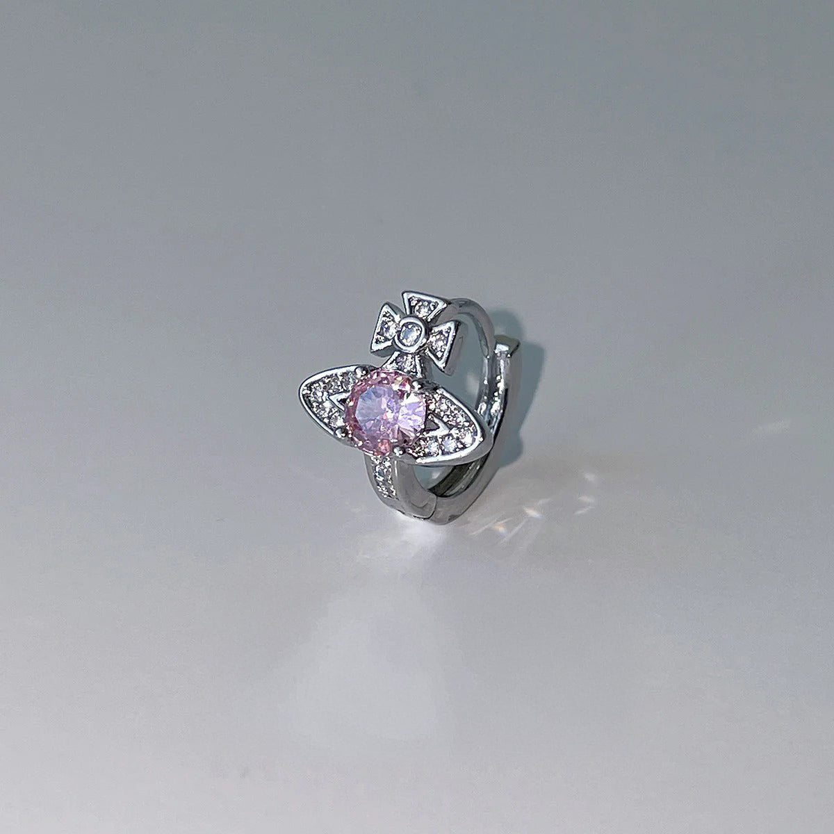 A관 - 큐빅 행성 티타늄 스틸 피어싱 귀걸이 [EH-4347] 25.12-1