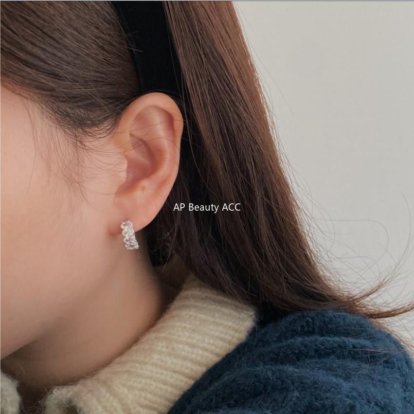 F관 - 925 실버 큐빅 귀걸이 [C1049] 25.07-2